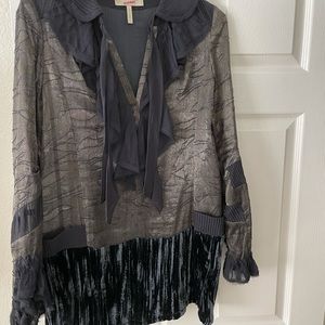 BCBG Runway Ruffle Collar Dress